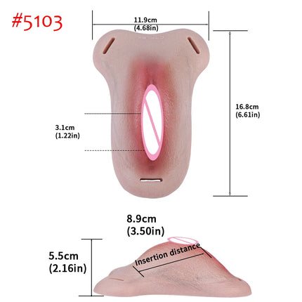 FAAK Strapon Thick Insertable Fake Vagina Clitoris Pads Male to Female Transgender Silicone Male Hiding Underwear Panty Pads