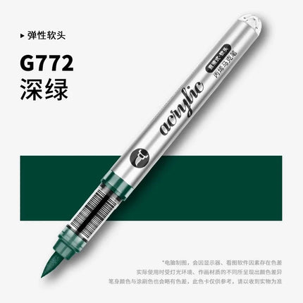 GRASP 120/1 Colors Acrylic Marker Pens Waterproof Pen Soft Brush Nib Student Art for Glass Stone Art School Supplies Stationery
