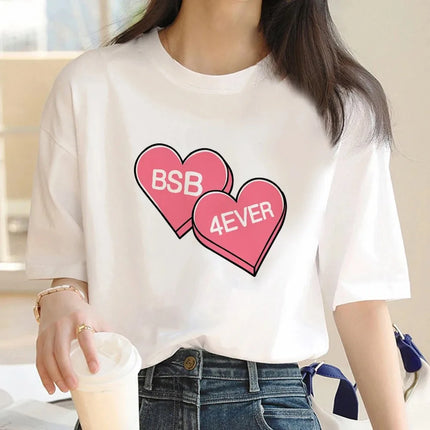 Backstreet Boys Classic Album Poster Graphic Print T-Shirt for Fans Men Women Crewneck Cotton New Fashion Oversized Casual Tops