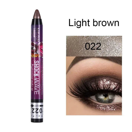 36 Color Eye Shadow Pen Waterproof 2 In 1 Not Smudge Eye Shadow Stick Lip Makeup Pen Glitter Shimmer Long-lasting Eye Shadow Pen