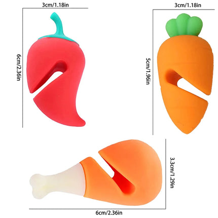 3Pcs Silicone Pot Lid Anti-spill Rack Heat-resistant Anti-Overflow Stoppers Pot Cover Lifter Holder Creative Kitchen Tool Gadget