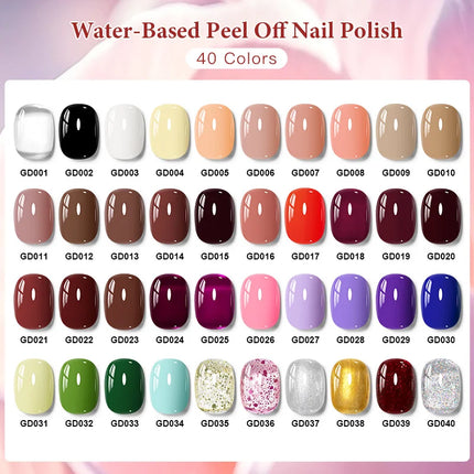 6pcs/set 15ml Water-Based Nail Polish Long Lasting Quick Drying No Need of Lamp to Cure Nail Supplies Vernis for Nails Manicure