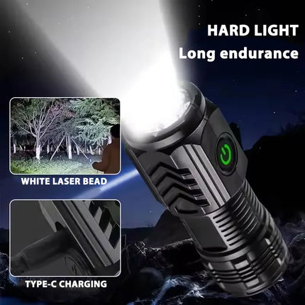 Ultra Powerful Flashlight 3Core LED Mini Tactical Flashlight USB Rechargeable High Power LED Torch With Magnet Hand Lamp Gift