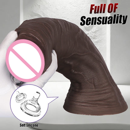 NEW Huge Realistic Dildos Silicone Layer Penis with Suction Cup Adult Sexy Toys for Woman Men Vagina Anal Massage Stimulator 18+