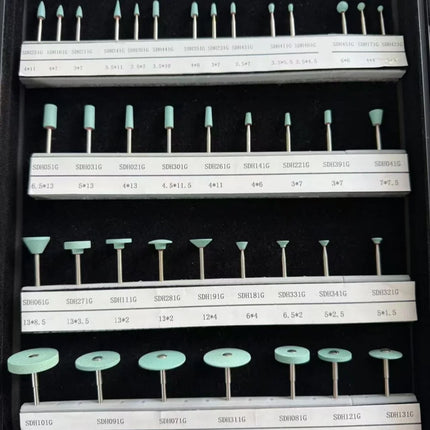 5PCSDental Diamond Poloshing for Zirconia Medium Deatal Lab Grinding Ceramics Crowns Polisher Stone Burs