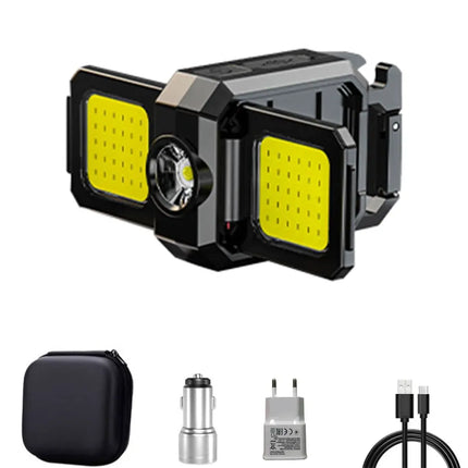 Bright COB Keychain Flashlight,Rechargeable Mini Work Light Magnetic Portable Pocket Lamp for Camping Fishing Hiking Emergency