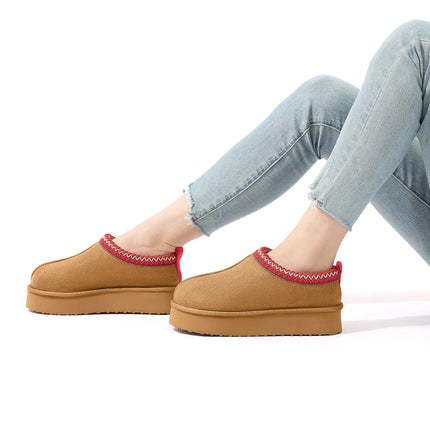 Comwarm Winter Fuzzy Women's Slippers Fluffy Warm Outdoor Slides High Quality Cotton Shoes Platform Plush Lining Women Slippers