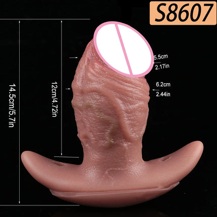 SXXY Wiress Control Vibrator Realistic Silicone Soft Dildo With Mouth Gag Belt Lifelike Textured Mouth Gag Sex Toy For 18+
