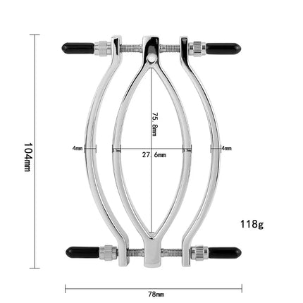 Labia Spreader Strap with Clamp Clip Onto Clitoris Spread Pussy Open Vagina Stimulator BDSM Bondage Nipple Sucker Sex Toys Slave