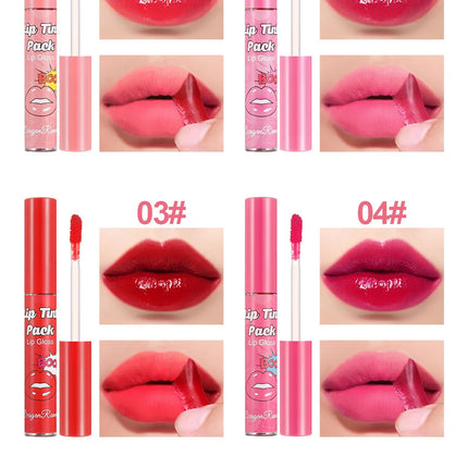 Matte Liquid Lipstick Waterproof Peel Off Lip Glaze Long Lasting Non Transfer Tear Away Lip Tattoo Set Sexy Red