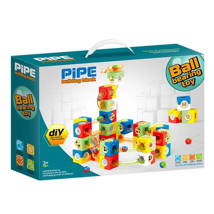 Building Block Set Marble Run Ball Bearing Toy for Children 3+ DIY Assembly Educational Construction Bricks Creative Puzzle Game