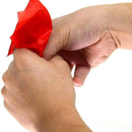 2pcs Disappearing Silk Fake Thumb Tip Finger Magic Trick Reality Magician Close Up Stage Show Prop Prank Toy Red Silk Magic Prop