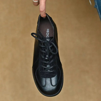 Genuine leather German training shoes Woman flats suede Retro For Women's sneakers Luxury High quality
