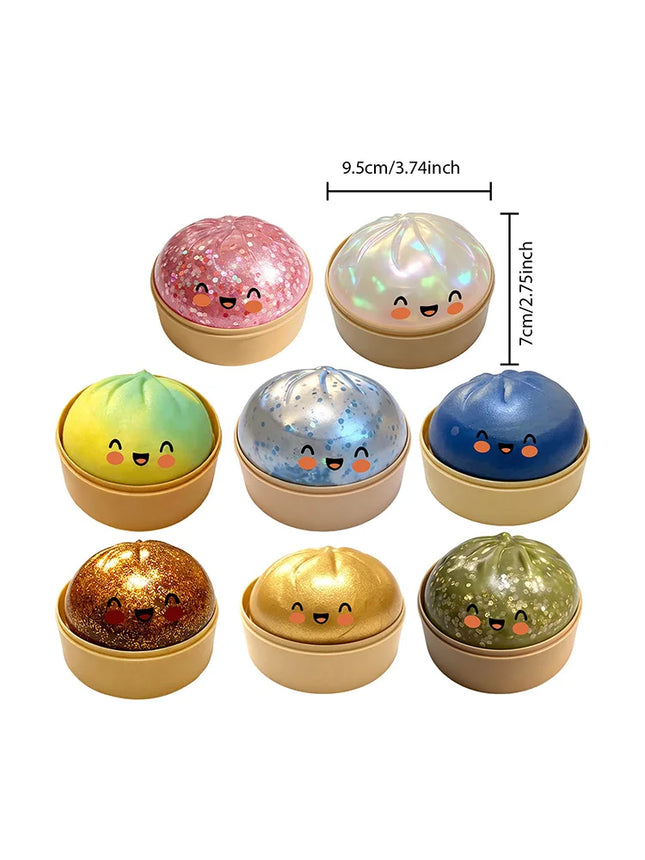 Simulation Flash Dumpling Pressure Ball Slow Rebound Soft Pinch Decompression Office Home Decorat Children Adults Birthday Gifts