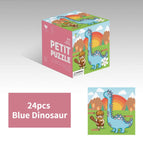 24pcs Blue Dinosaur