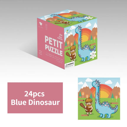 Mini 24 Pieces Kids Paper Puzzle Children Petit Puzzle Early Education Toys Intellectual Toy 3 Years Old English Packaging