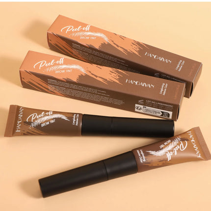HANDAIYAN 5-color brush head peel-off eyebrow tint Waterproof, long-lasting, and smudge-proof peel-off eyebrow tint