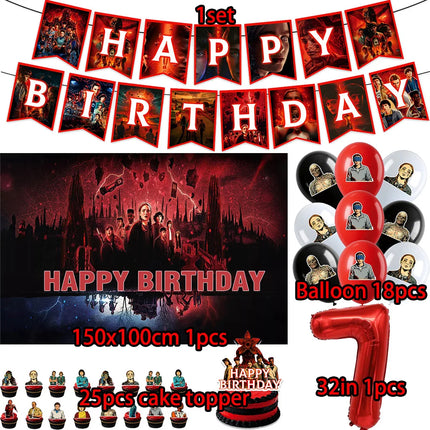 HOT Birthday Party Decorations Balloon Sets Disposable Party Plates Tablecloths Kids Birthday Gifts Baby Showers