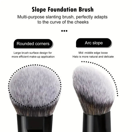 Double Head Makeup Brushes 2 In 1 Flat Angled Foundation Concealer Contour for Blending Loose Powder Liquid Cream Cosmetic Tools