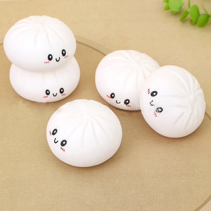 Giant Dumpling Squeeze Toy for Anxiety Relief Soft Steamed Stuffed Bun Simulation Food Fidget Decompression Dough Toy