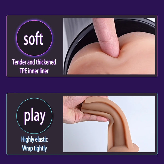 Realistic And Compact Vagina Male Masturbator Soft Tight Pussy Erotic 18+ Adults Toy Sex Toys For Men Masturbatings Machine  Toy
