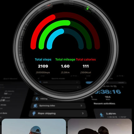 New R11 Smart Ring With Display Screen Gesture Control Health Heart Rate Sleep Monitor 5ATM Waterproof Sport Fitness Smart Ring