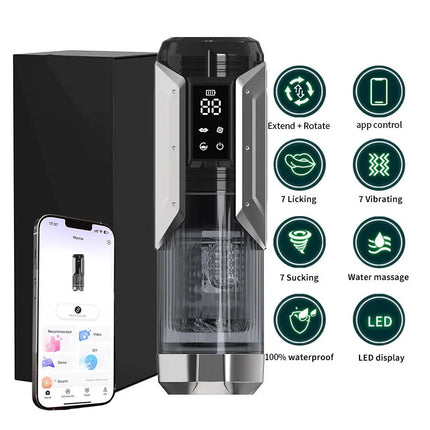 Automatic Male Masturbator Penis Pump - Upgrade Electric Pocket Pussy Stroker with 7 Sucking 7 Thrusting Rotating & Vibratin