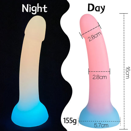 Realistic Luminous Dildo Powerful Suction Cup Adult Games Huge Penis Big Dick Female Masturbation Device Erotic Sex Toys for Couples