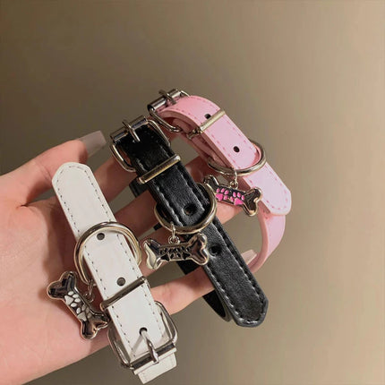 Trendy Punk Colorful Dog Claw Bone Necklace For Women Exquisite PU Leather Charms Choker Sweet Cool Party Jewelry Y2K Gifts