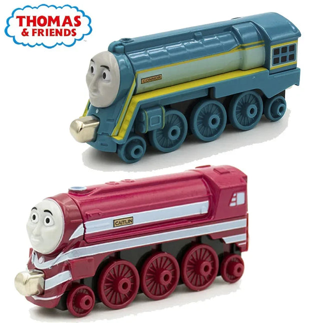 Genuine Thomas and Friends Caitlin Connor Double Track Master Train Model Metal Magnetic Railway Children Toy Car Gift