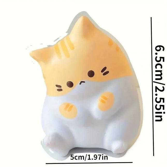 New Cat Stress Relief Squishy Toy, PU Slow Rising Squeeze Antistress Ball, Cartoon Table Ornaments, Squishy Stress Reliever Toys