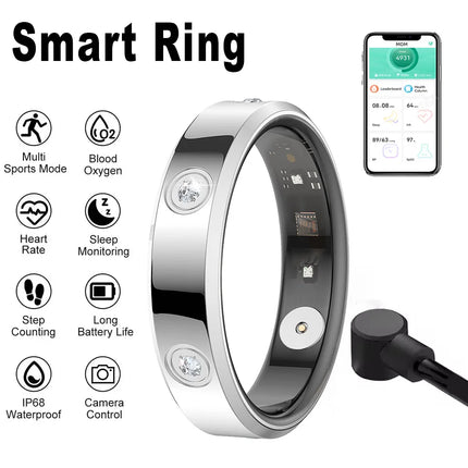 Smart Ring Heart Rate Sleep Blood Pressure Blood Oxygen Body Temperature Monitoring 2026 New Multi-Sport Mode Smartring Women