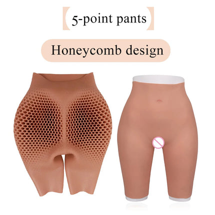 Silicone Buttock Thick Hips Panties Fake Butt Silicone Buttock Cospaly Drag queen Crossdressing Honeycomb