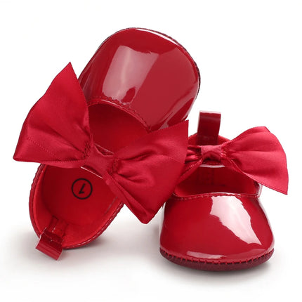 Fashionable Red Baby Shoes for Newborn Girls Cloth Bottom Elegant Noble Casual First Walking Shoes