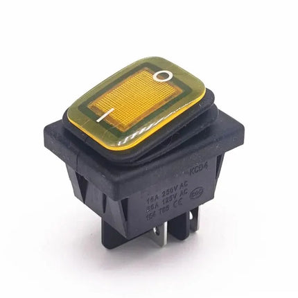 5Pcs 4 Pin Boat Marine Waterproof On Off DPST Rocker Switch Toggle Switch 30A Heavy Duty 250V LED Illuminated