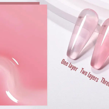 YOKEFELLOW 10ml Jelly Nude Gel Nail Polish High Quality Translucent Pink Nail Gel Varnish Soak Off UV Gel Polish Long Lasting