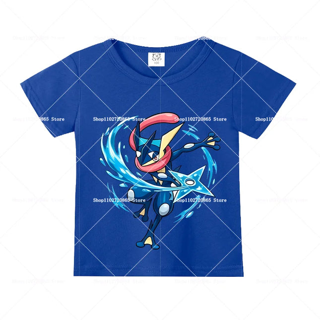 Pokémon Cotton T-Shirt Pikachu Eevee Cartoon Anime Tees Classic Game Fashion Printed Tops Summer Breathable Casual Clothes Gift