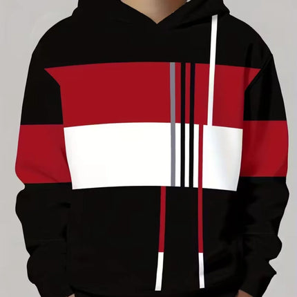 Kids Hoodie Gradient Paris 3D Print Graphic Fashion Child Sweatshirt Kids Clothing Round Neck Hoodies for Boy Street Casual Tops