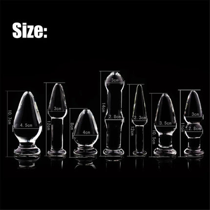 Large Crystal Butt Plug Vagina Ball Big Pyrex Glass Anal Dildo Bead Adult Sex Toys for Women Men Gay Masturbator