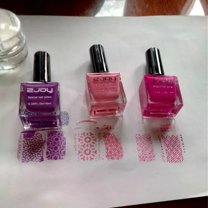 10g(Bottle) Tranfer Stamping Nail Polish-Stamping Plates Polish Stamping Gel Milti Color Painting Oil Lacquer Varnish 0.35FL.OZ