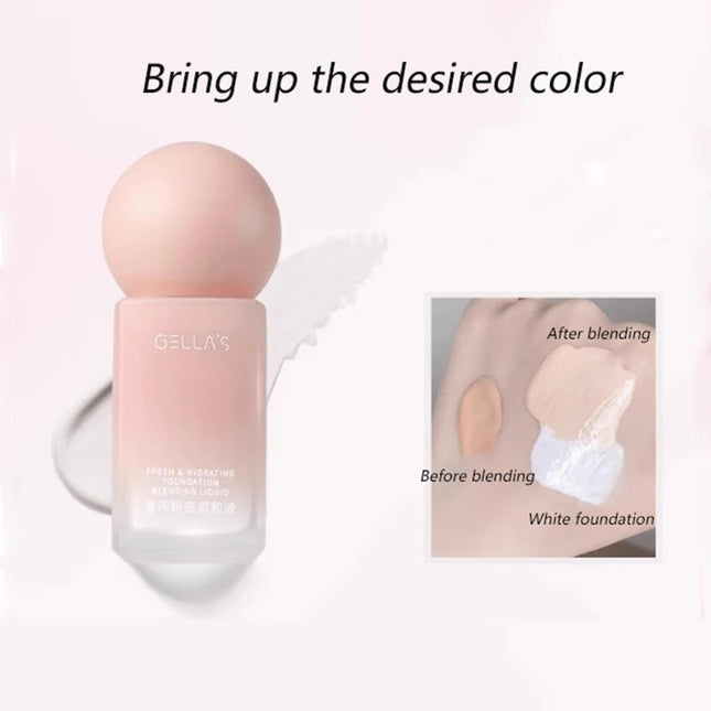 Wheat Color Liquid Foundation European And American Makeup Base Tanning Yellow Black Skin Waterproof White Foundation Cosplay