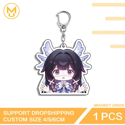 Genshin Impact Kawaii Columbina Double Sided Acrylic Keyring High Quality Decorative Decorative Key Ring For Bags And Keys