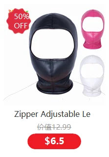 Exotic Accessories of Leather Bondage Fetish Eye Mask Sex Toys for Women Couples Bdsm Cosplay Blindfold Erotic Flirting Costumes