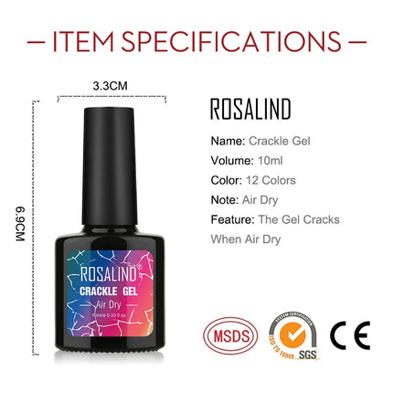 Crackle Gel Polish Cracking Nail Lacquer Quick Drying Nail Art Gel Manicure For UV Semi Permanent Base Top Coat