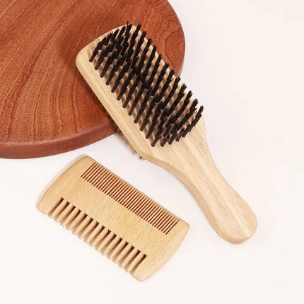 Wooden massage comb set, anti-static, suitable for home hairdressing and hair salons,special for real hair wigs