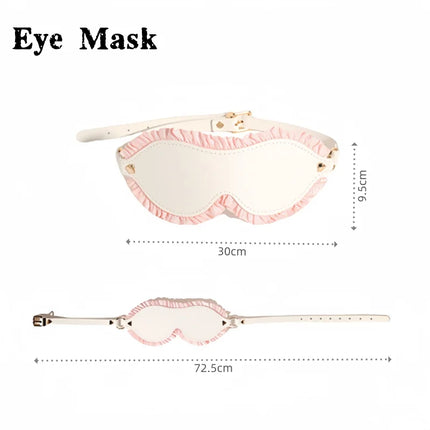 Adult BDSM Products Bondage Sex Toy Kits with PU Leather Handcuffs Collar Mask Bone Plug Game Accessories for Couple Erotic Shop