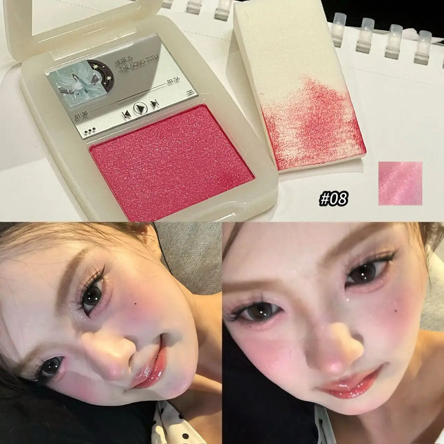Matte Blusher Palette Soft Silky Cheek Natural Facial Rouge Plate Mashed Potato Lasting Nude Low Saturation Powder Blusher Disk