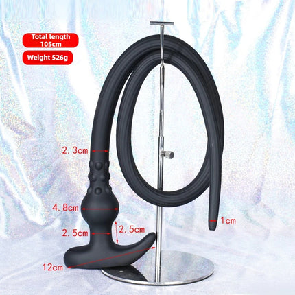 105CM Long Anal Plug Wearable Silicone Buttplug Hollow Anus Vagina Cleaner Dilator Sex Toys For Women Men Gay Prostate Massager