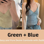 L ( 47.5-62.5kg ) / Green + blue [2-pack pure desire suspender]