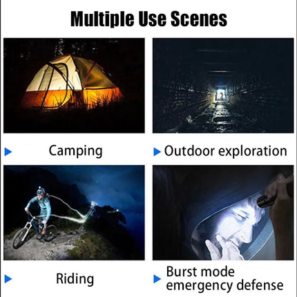 Mini LED Flashlight COB+XPE Portable Torch USB Charging Camping Lantern Zoomable Focus Light Tactical Flashlight with Pen Clip